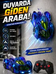 Uzaktan Kumandalı Şarjlı Duvara Tırmanan Işıklı Araba 1