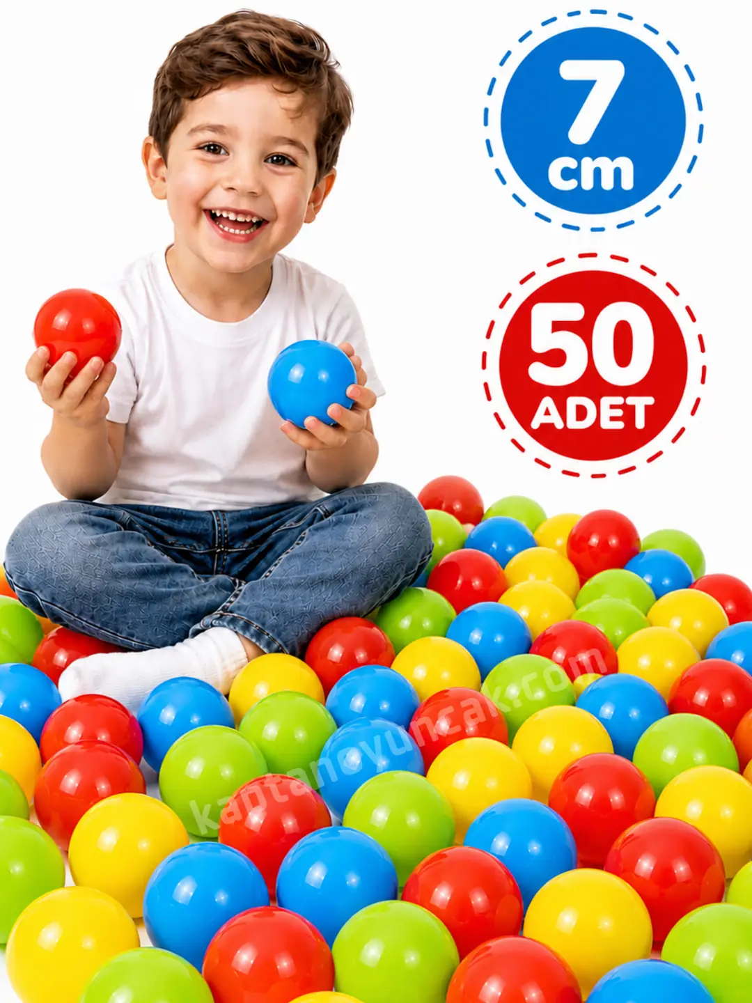 Oyun Havuzu Topları 7 Cm 50 Adet Kutulu