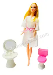 Anlily Aksesuarlı Tuvalet Lavabo Temizlik Bebek Oyun Seti 4