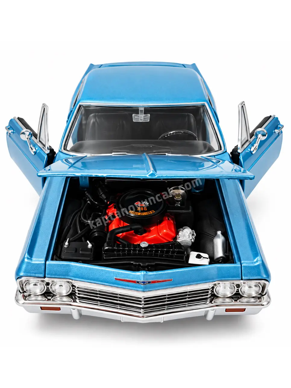 Kapıları Açılıp Kapanabilen Çek Bırak Metal Chevrolet İmpala S 1965 1:24 4