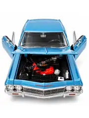 Kapıları Açılıp Kapanabilen Çek Bırak Metal Chevrolet İmpala S 1965 1:24 4