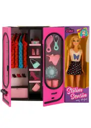 Stilim Sensin Barbie Bebek Elbise Gardıroplu Aksesuarlı Oyun Seti 4