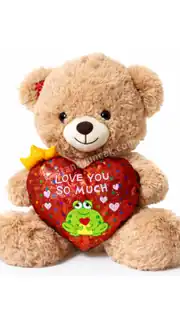 Love You Kalpli Peluş Ayı 30 Cm 1