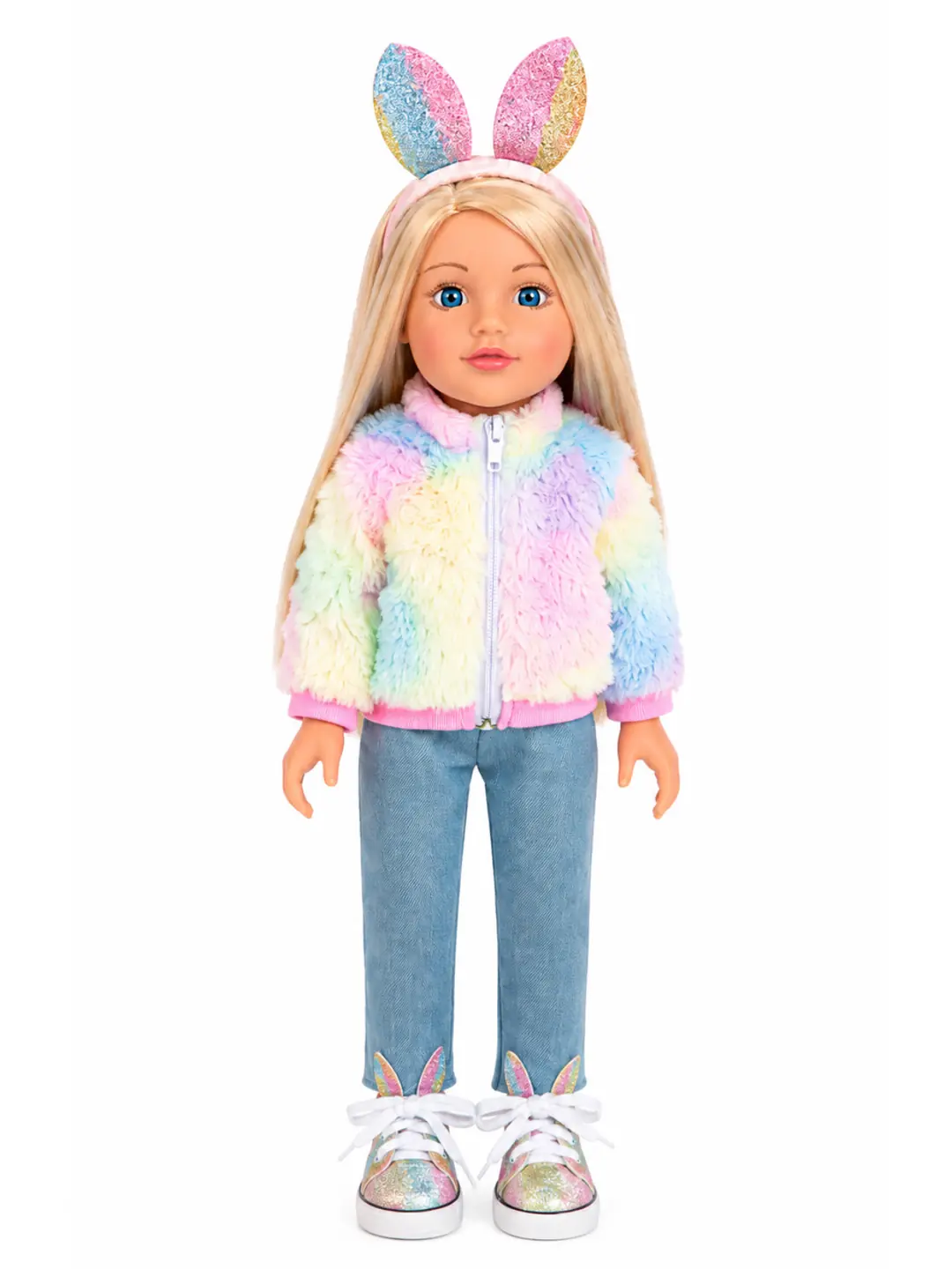 Tavşan Kulaklı Saç Bantlı Alya Bebek 47 cm