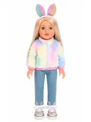 Tavşan Kulaklı Saç Bantlı Alya Bebek 47 cm 1