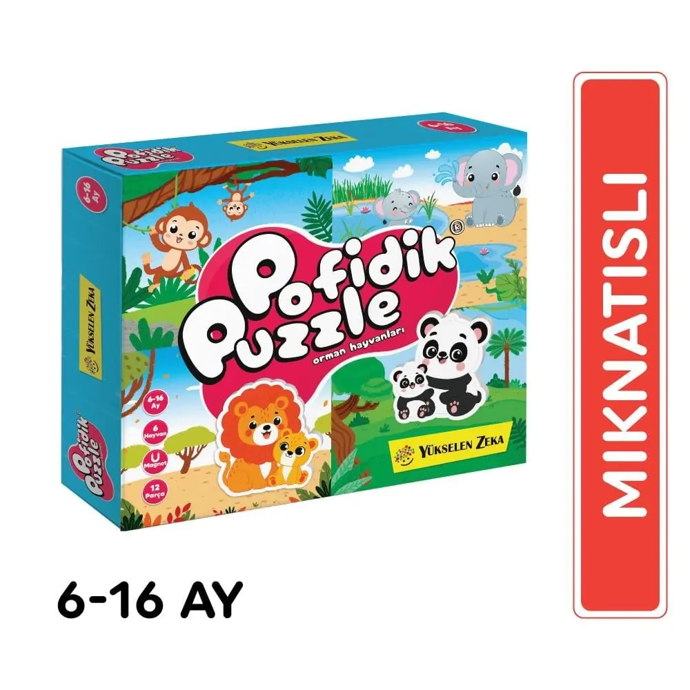 6-16 Ay İlk Pofidik Magnet Puzzle - Orman Hayvanları 1