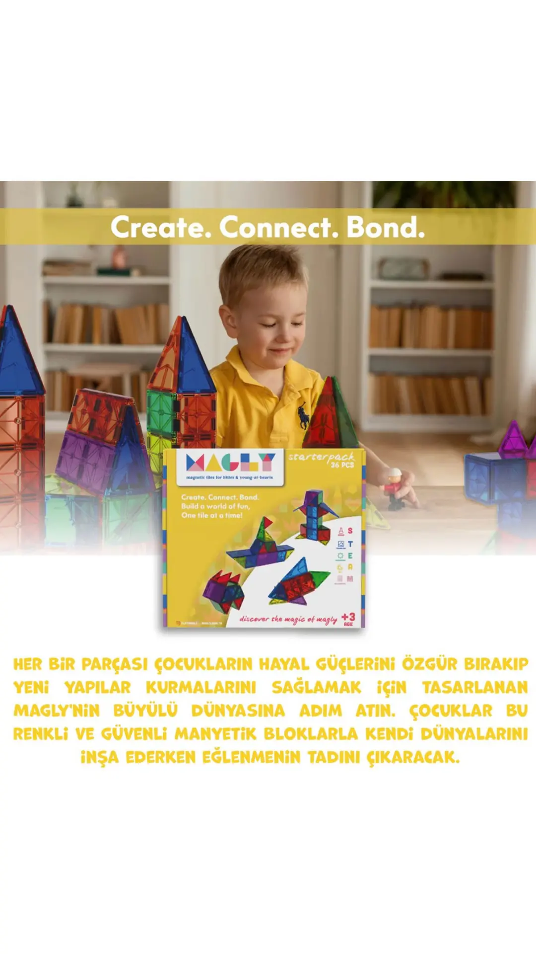Eğitici Manyetik Bloklar 36 Parça Manyetik Yapı Blokları 4