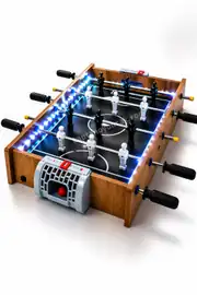 Led Işıklı Ahşap Masaüstü Futbol Maçı Langırt Oyun Seti 2