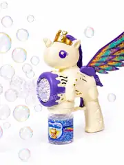 Pilli Otomatik Unicorn Pony At Köpük Balon Tabancası 2