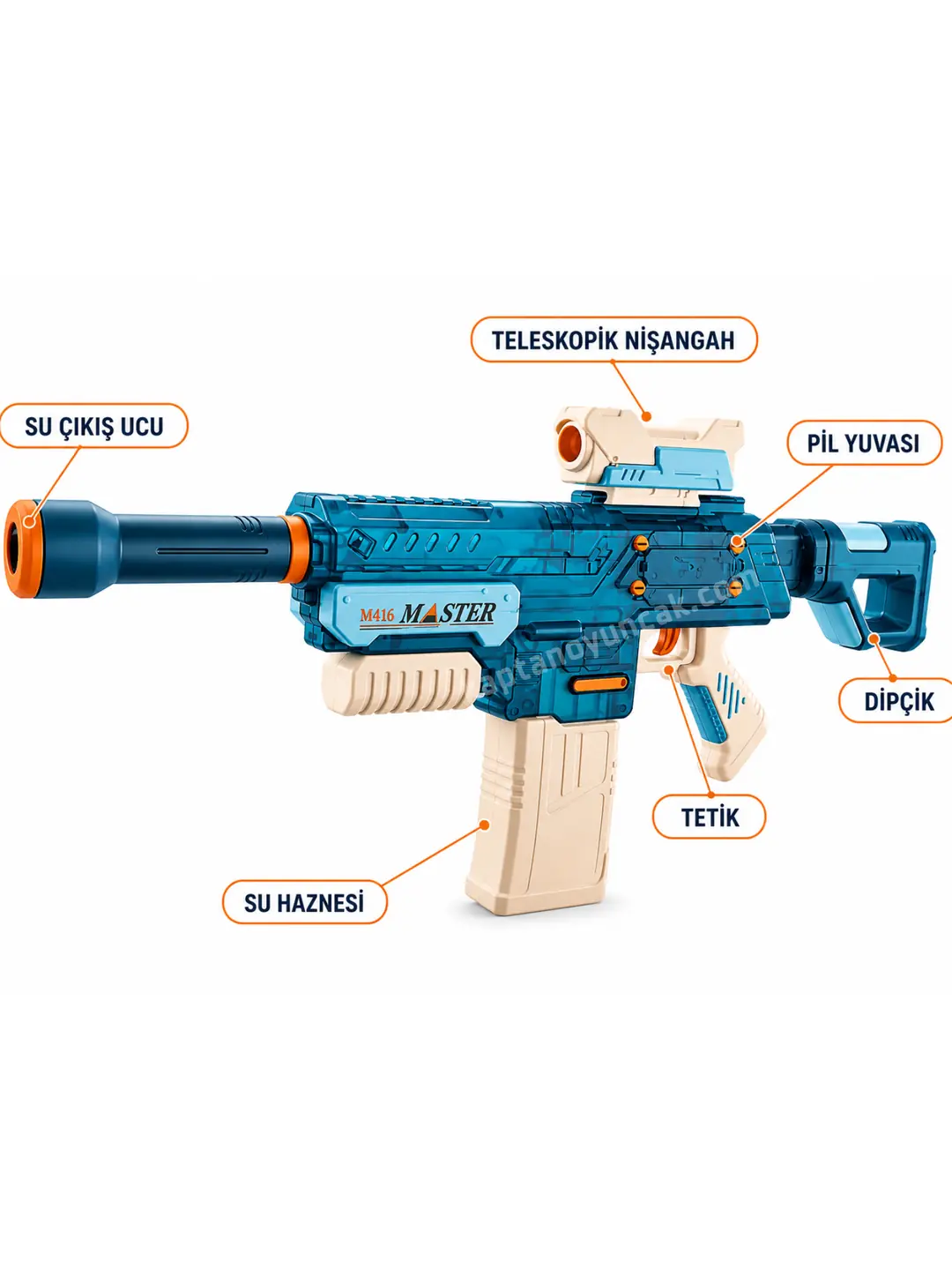 Master M416 Şarjlı Su Tabancası 3