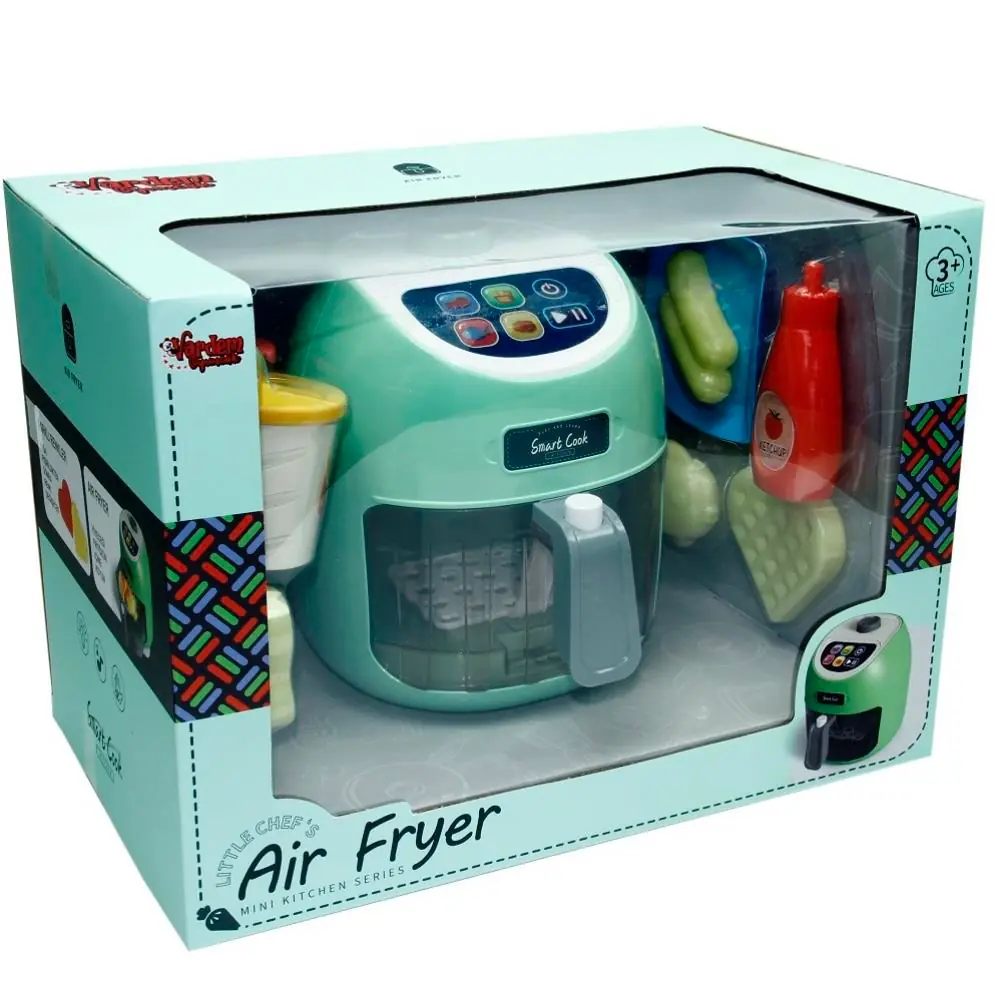 Vardem Dokunmatik Airfryer Fritöz Set  Renk Değiştiren Gıdalar Aksesuarlı Oyun Seti 5