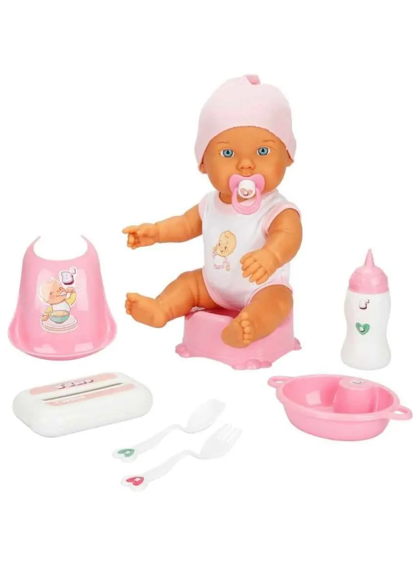Bebelou Bakım Zamanı Sesli Bebek Oyun Seti 32 cm