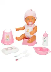 Bebelou Bakım Zamanı Sesli Bebek Oyun Seti 32 cm 1