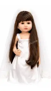Gerçekci Kaliteli Saçlı Silikon Reborn Bebek 55 Cm 3