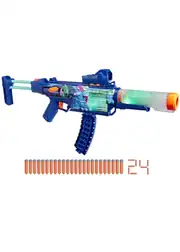 Nerf Sünger Mermili Işıklı Loadout Cyberlight Ghost 24 Mermili Sünger Dart Atan Nerf Silah 35 cm 2
