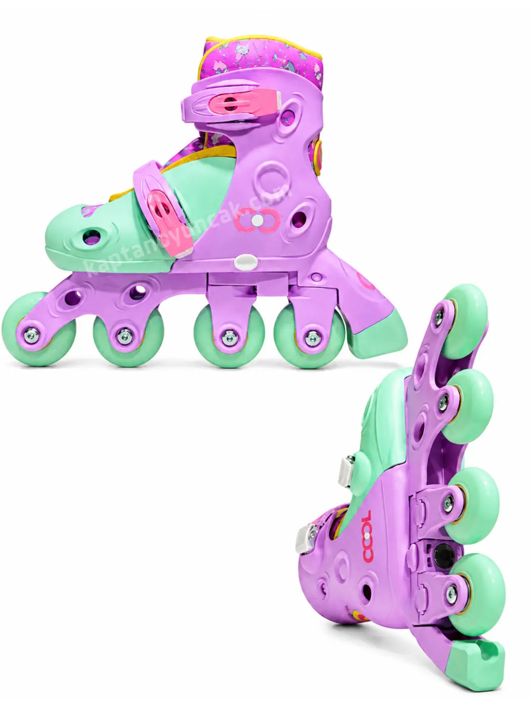 Cool Wheels Junior Çift Sıra Ayarlanabilen 4 Tekerlekli Alıştırma Pateni 27-30 6