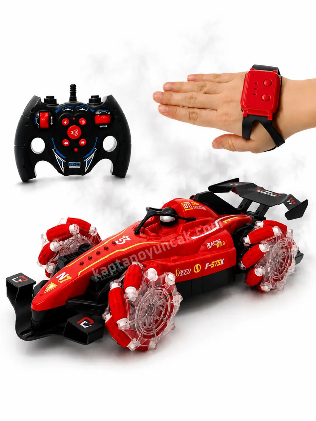 Uzaktan Kumandalı ve El Sensörlü Duman Çıkartan Şarjlı Formula 1 Off Road Araba