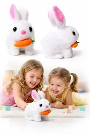 Sesli Işıklı Zıplayan Hareketli Havuçlu Tavşan 1