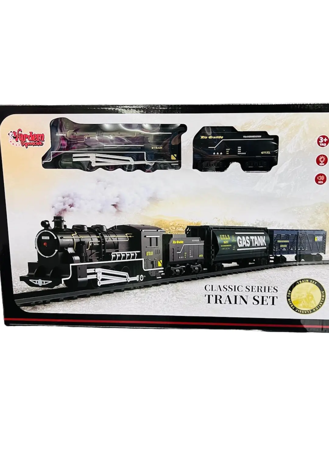 Vardem Sesli Işıklı Kara Tren 18 Parça 10
