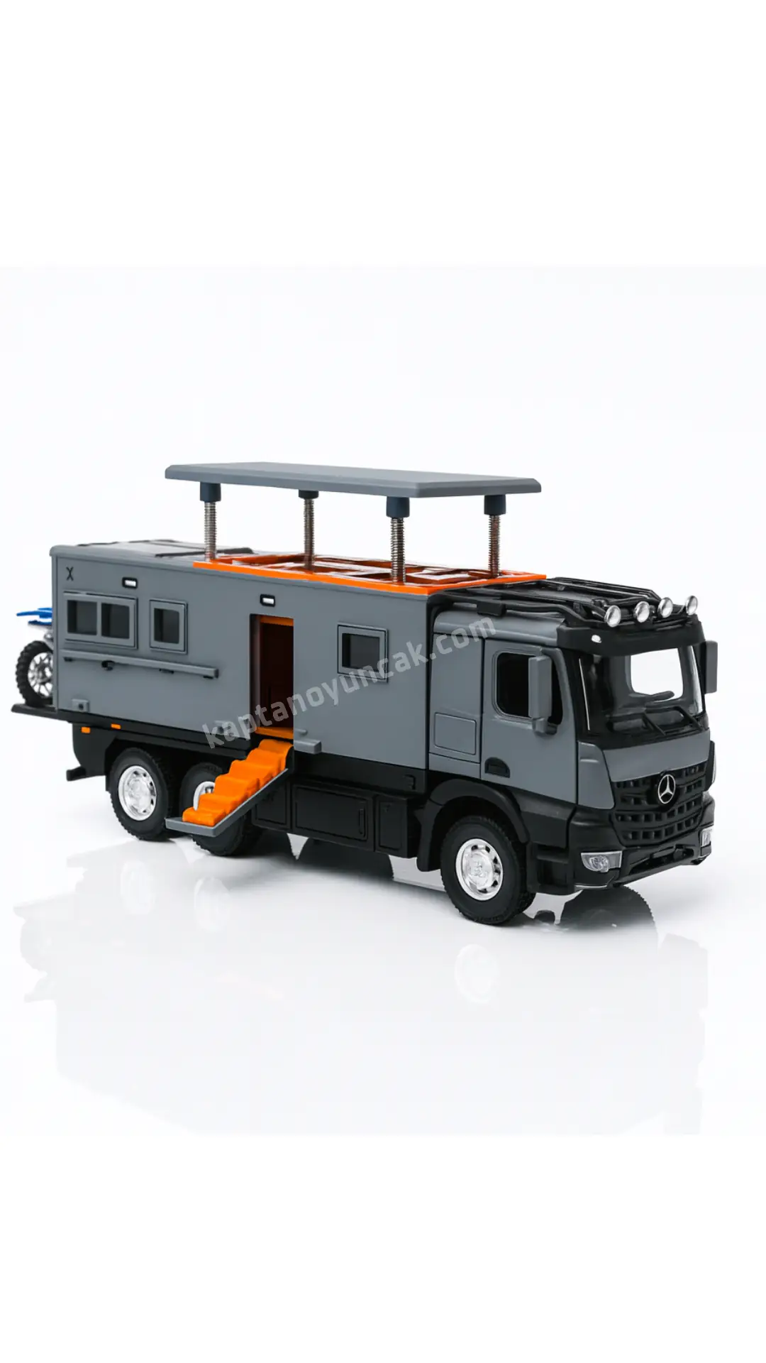 Çek Bırak Sesli Işıklı Metal Model Motorlu Karavan 4
