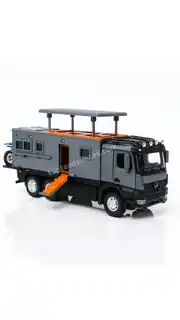 Çek Bırak Sesli Işıklı Metal Model Motorlu Karavan 4