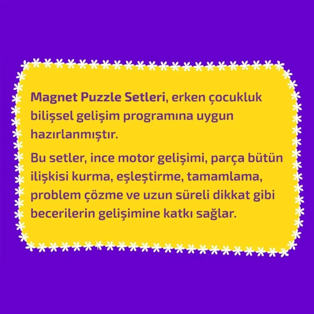 2+ Yaş Magnet Puzzle Dikkat Geliştiren Zeka Oyunu 5