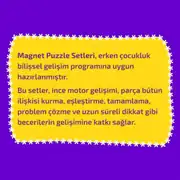 2+ Yaş Magnet Puzzle Dikkat Geliştiren Zeka Oyunu 5