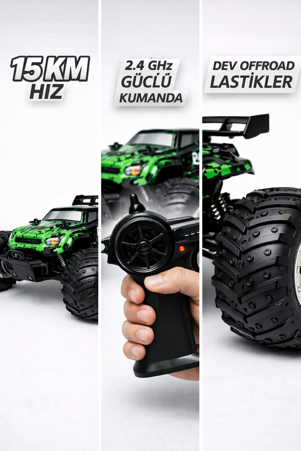 Vardem Uzaktan Kumandalı Şarjlı Hızlı Off Road Arazi Araba 3