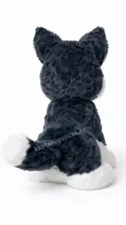 Sesli Peluş Sibirya Kurt Köpek 40 Cm 3