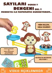 Kayyum Eğitici Maymun Denge Oyunu İşlem Kartları Matematik Öğretici Oyun Seti 1