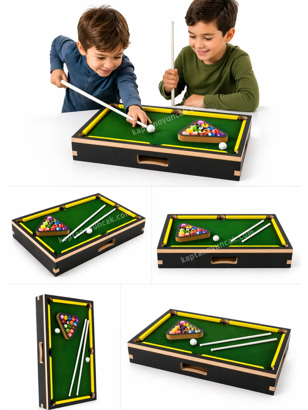 Ahşap Masaüstü Bilardo Oyun Seti