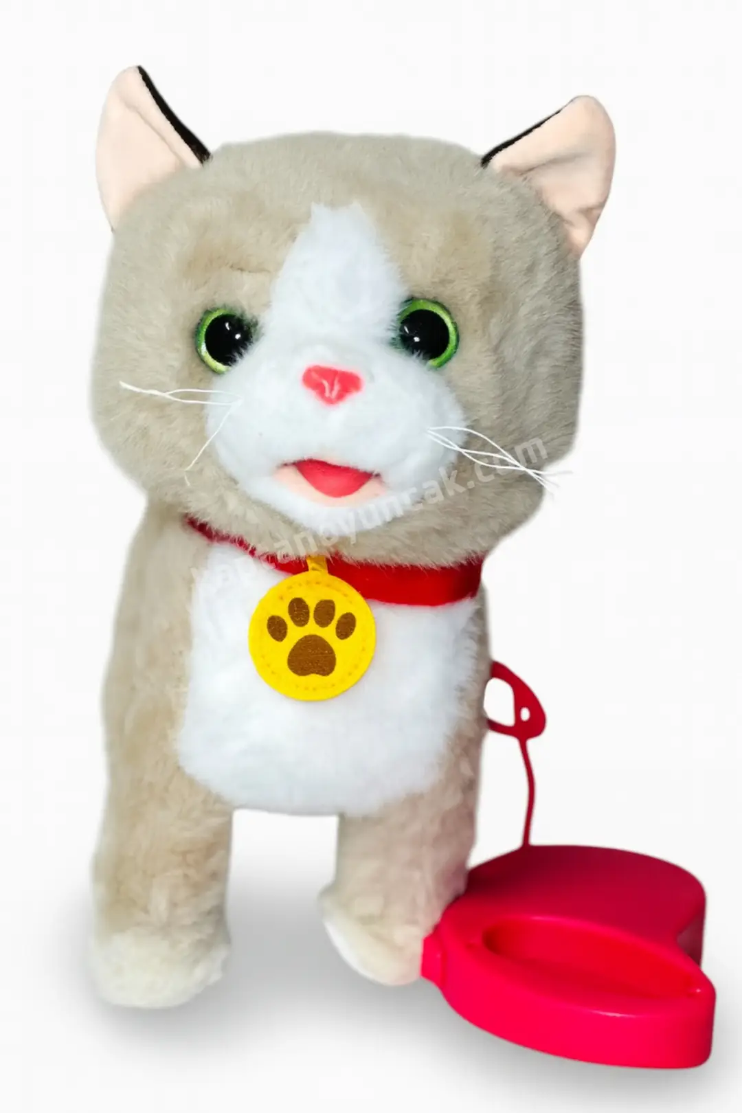 Tasmalı Dil Çıkartan Şarjlı Sesli Hareketli Sevimli Kedi Büyük Boy 4