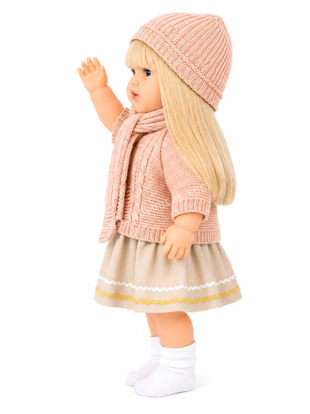 Triko Hırka Kıyafetli Masal Anlatan Sesli Azra Et Bebek 60 Cm 6