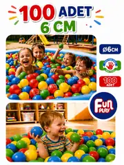 Oyun Havuzu Topları 6 Cm 100 Adet Kutulu 2