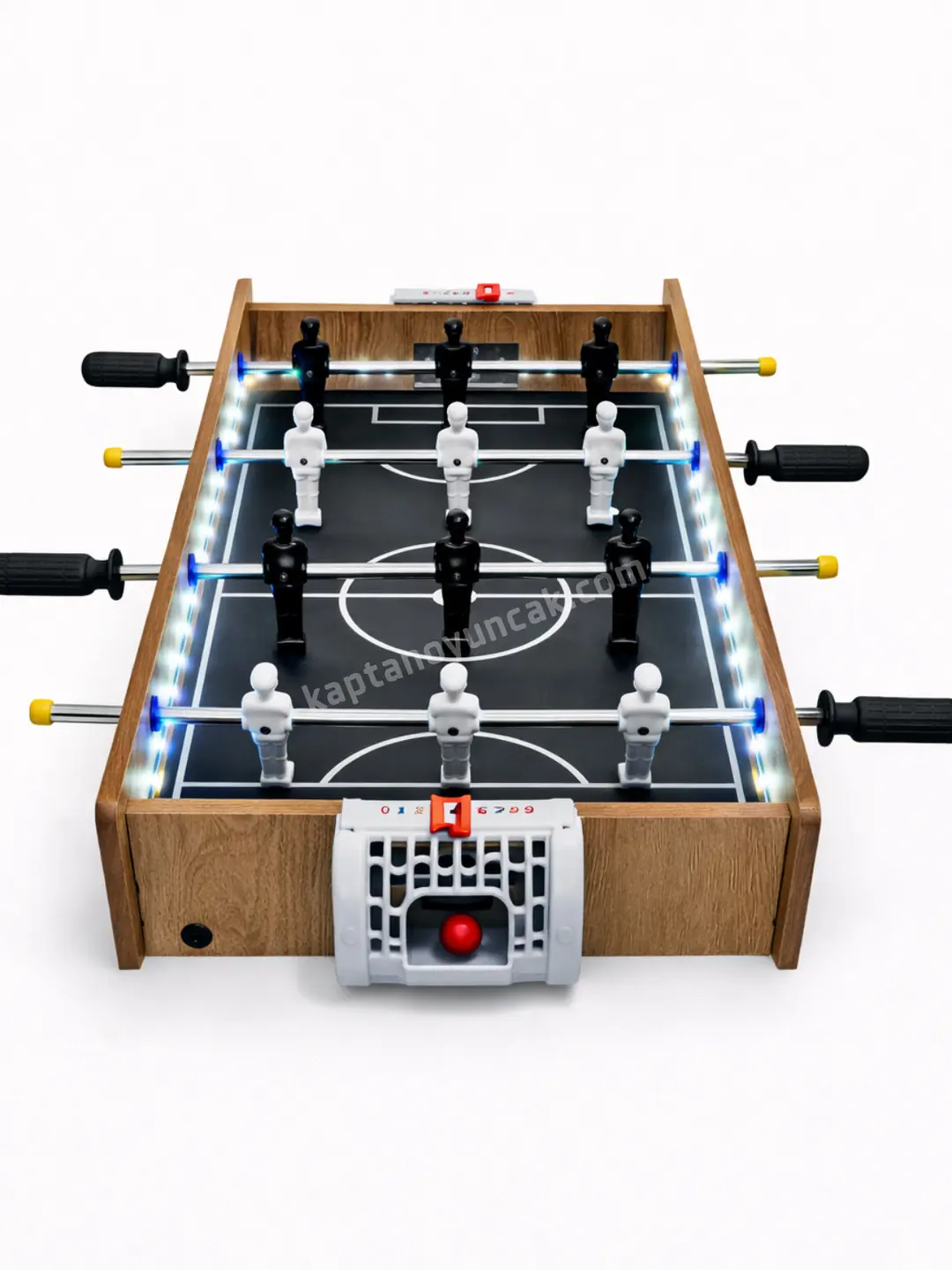 Led Işıklı Ahşap Masaüstü Futbol Maçı Langırt Oyun Seti 3