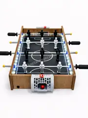 Led Işıklı Ahşap Masaüstü Futbol Maçı Langırt Oyun Seti 3