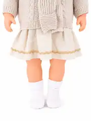 Triko Hırka Kıyafetli Masal Anlatan Sesli Azra Et Bebek 60 Cm 9