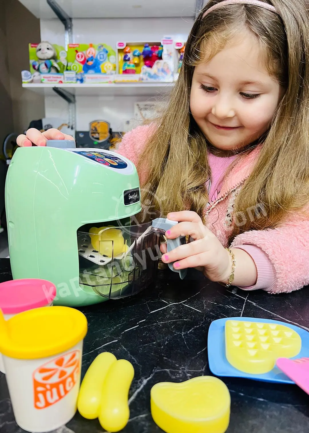 Vardem Dokunmatik Airfryer Fritöz Set  Renk Değiştiren Gıdalar Aksesuarlı Oyun Seti 3