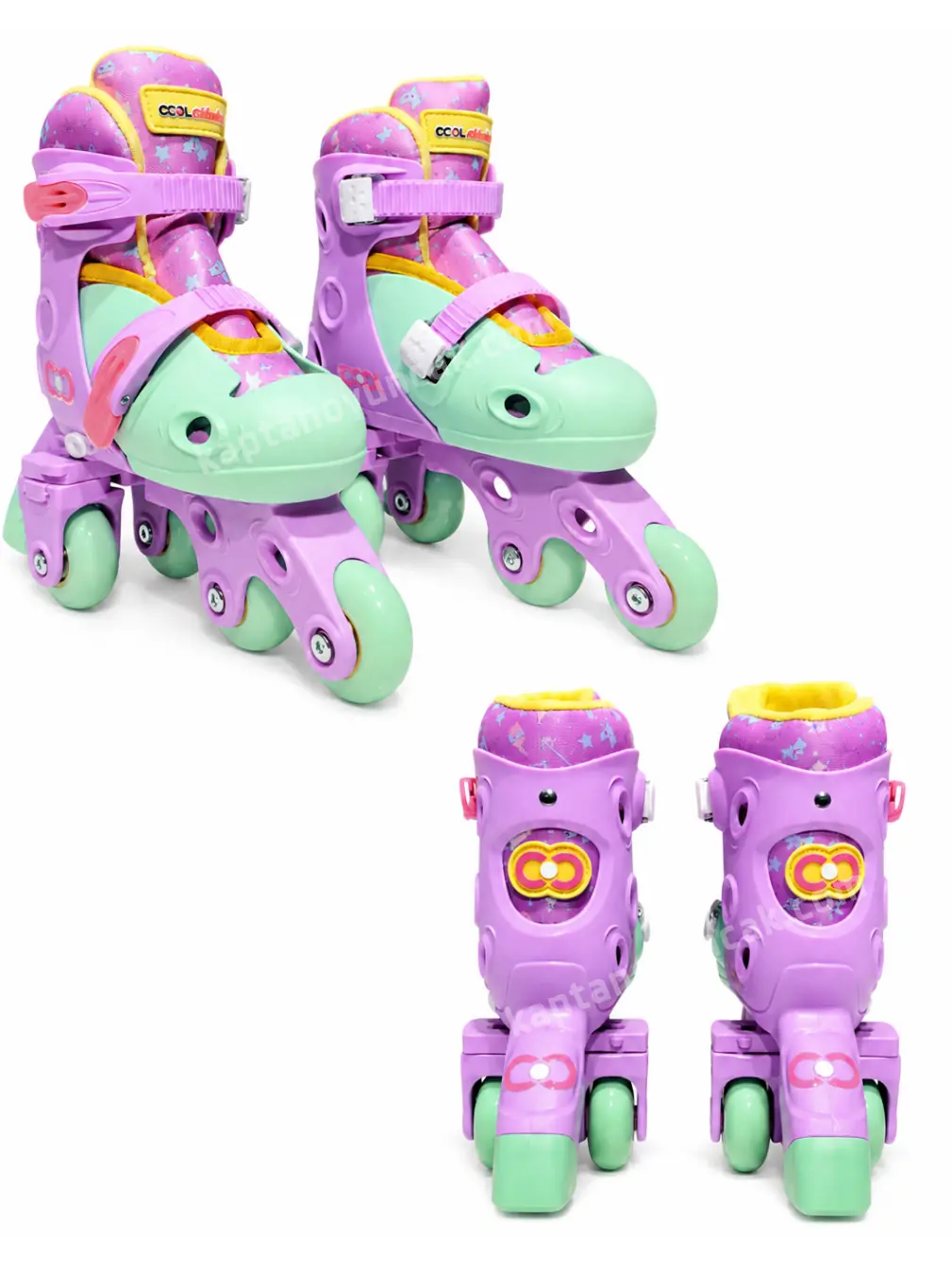 Cool Wheels Junior Çift Sıra Ayarlanabilen 4 Tekerlekli Alıştırma Pateni 27-30 4