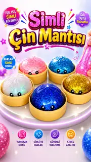 Dumpling Squishy Sürpriz Simli Renkli Çin Mantısı Büyük Boy 1