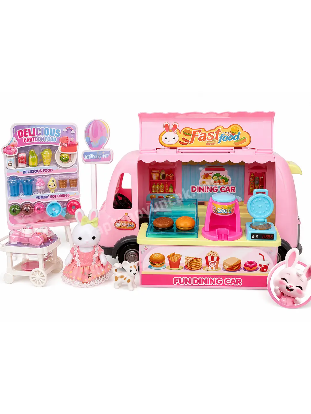 Bay Dreamy Mini Tavşan Ailesi Tatlı Karavan Oyun Seti 4