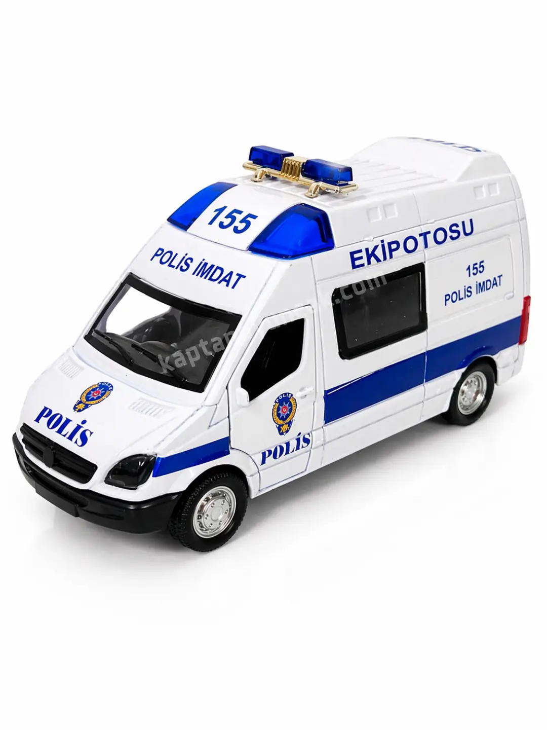 Sesli Çek Bırak İlk Yardım Aracı Metal Polis Araba 5