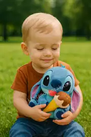 Lisanslı Dondurma Yiyen Peluş Stitch 25 Cm 1