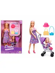 Alisha Anne Kız Aksesuarlı Arabalı Bebek 2