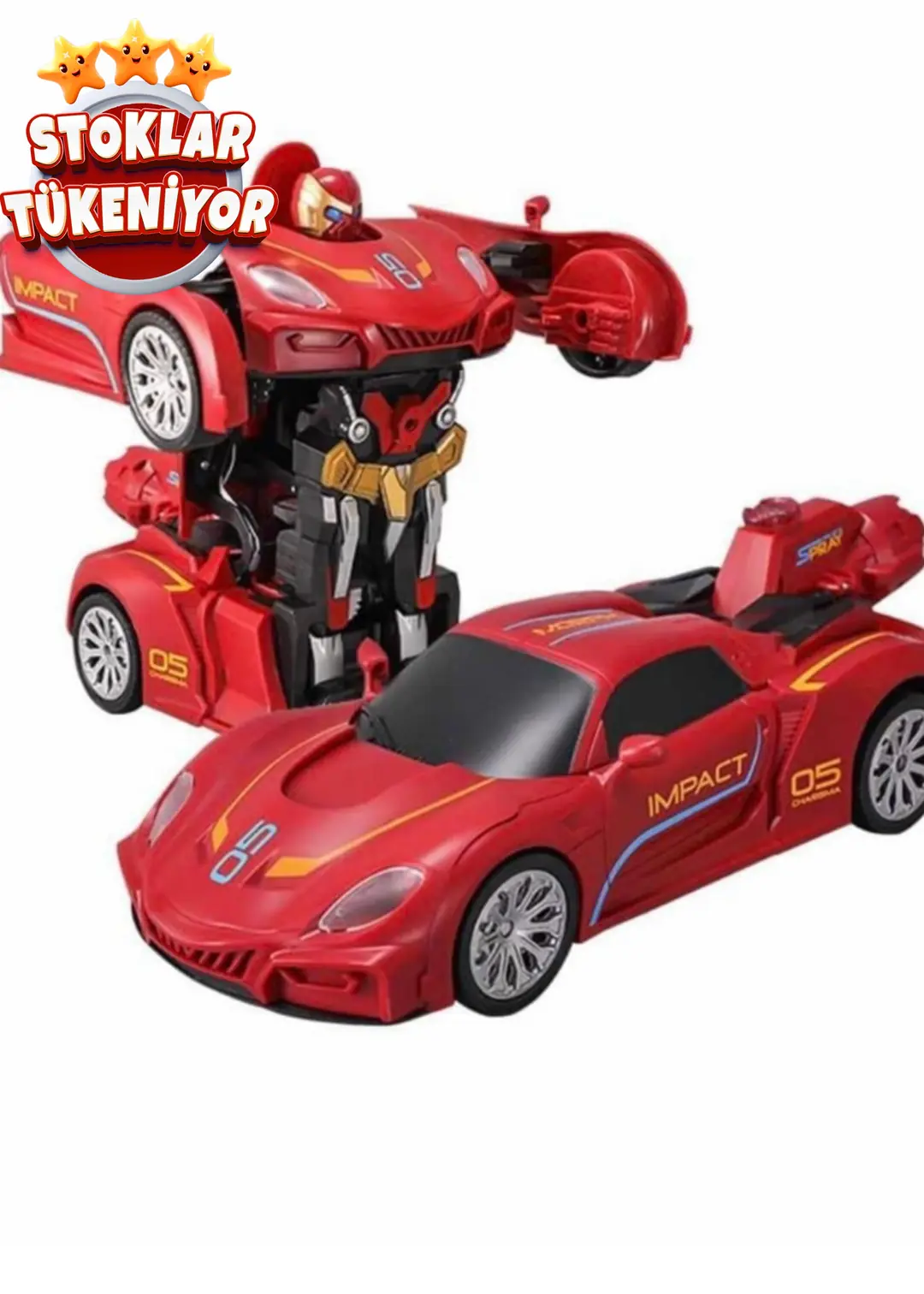 Sunman Uzaktan Kumandalı Şarjlı Duman Çıkartan Robota Dönüşen Araba