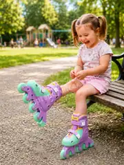 Cool Wheels Junior Çift Sıra Ayarlanabilen 4 Tekerlekli Alıştırma Pateni 27-30 3