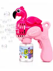 Pilli Otomatik Flamingo Köpük Balon Tabancası 3