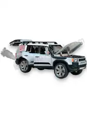 Çek Bırak Sesli ve Işıklı Duman Çıkartan Metal Jeep 2