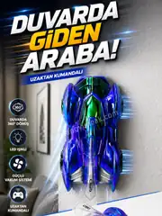 Uzaktan Kumandalı Şarjlı Duvara Tırmanan Işıklı Araba 2