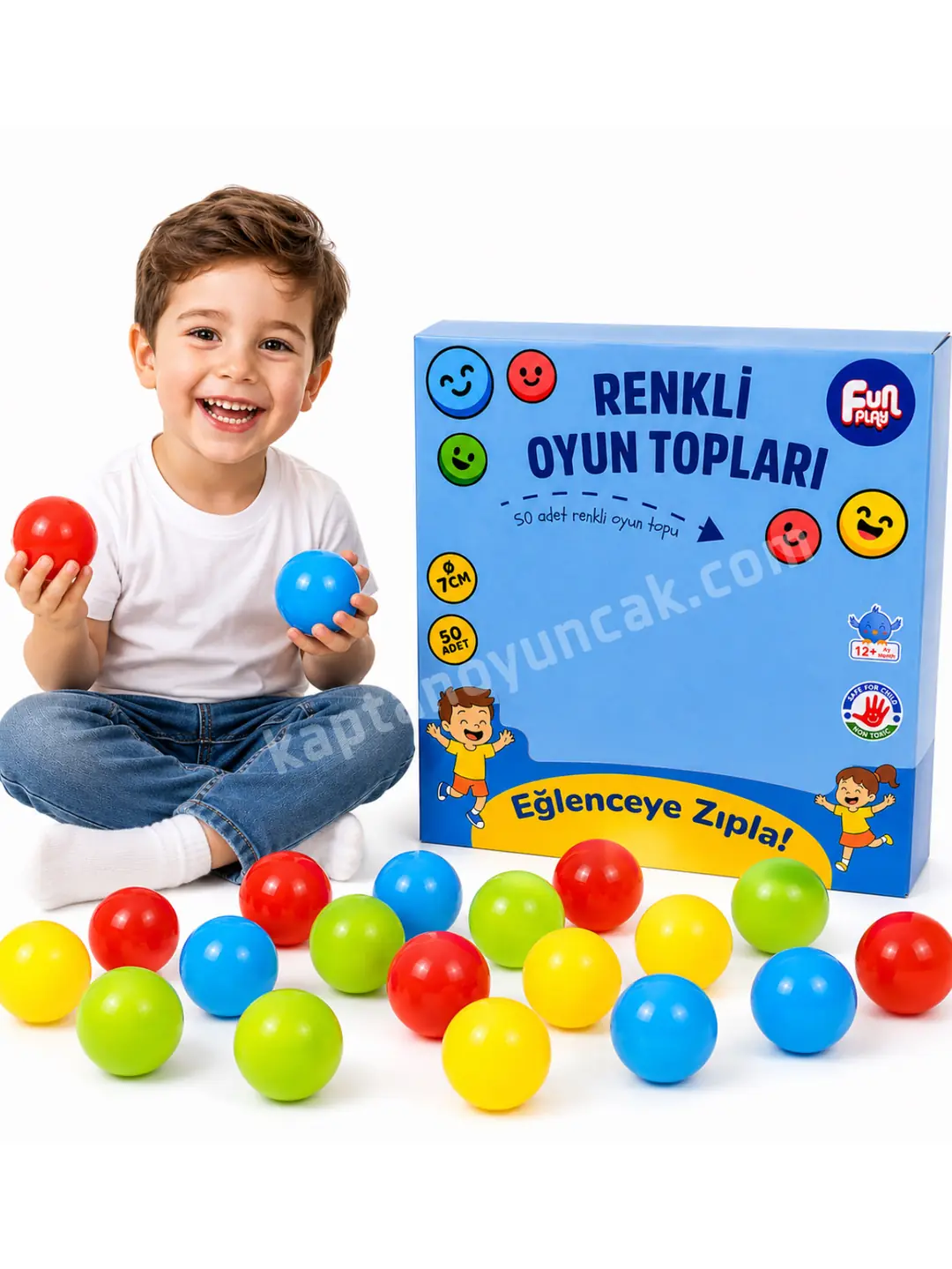 Oyun Havuzu Topları 7 Cm 50 Adet Kutulu 3